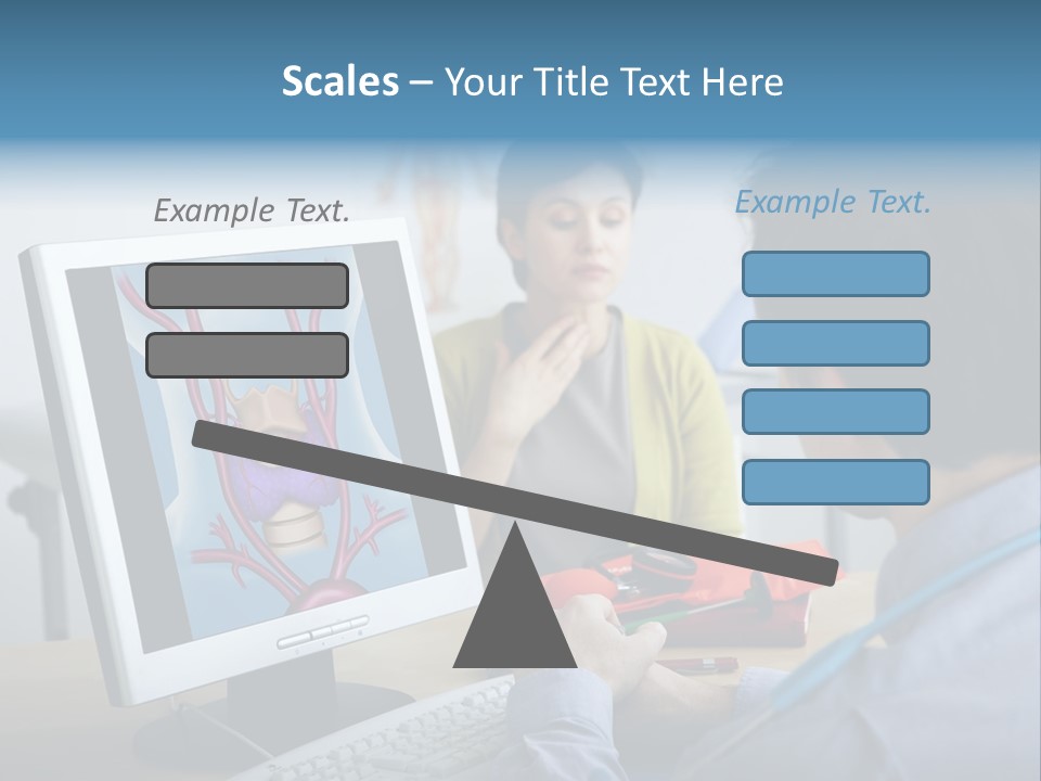 A Man And Woman Looking At A Computer Screen PowerPoint Template