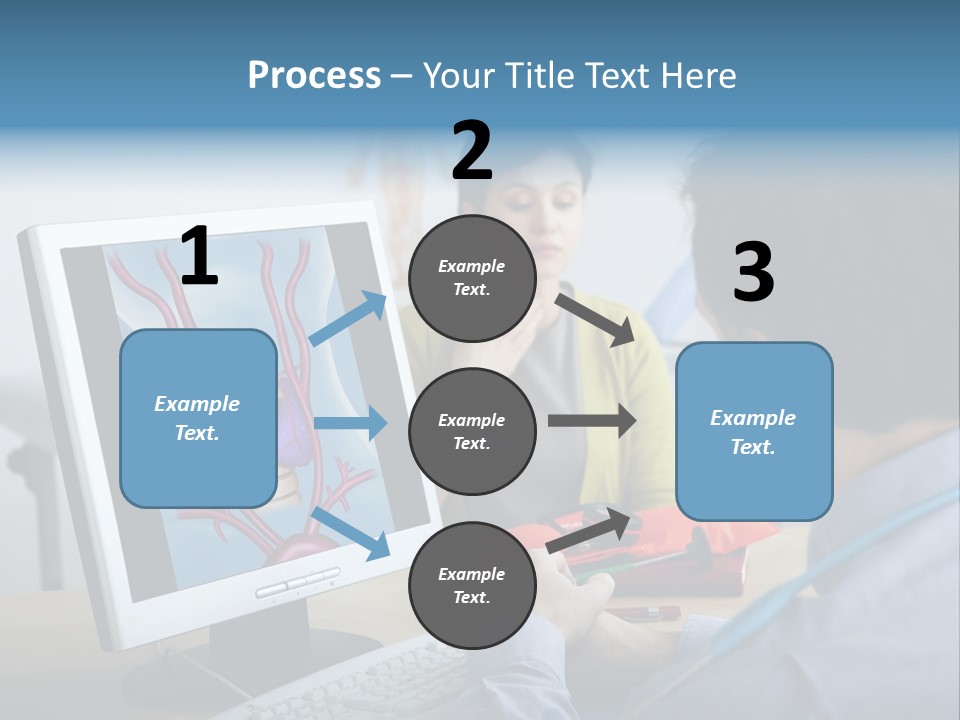 A Man And Woman Looking At A Computer Screen PowerPoint Template