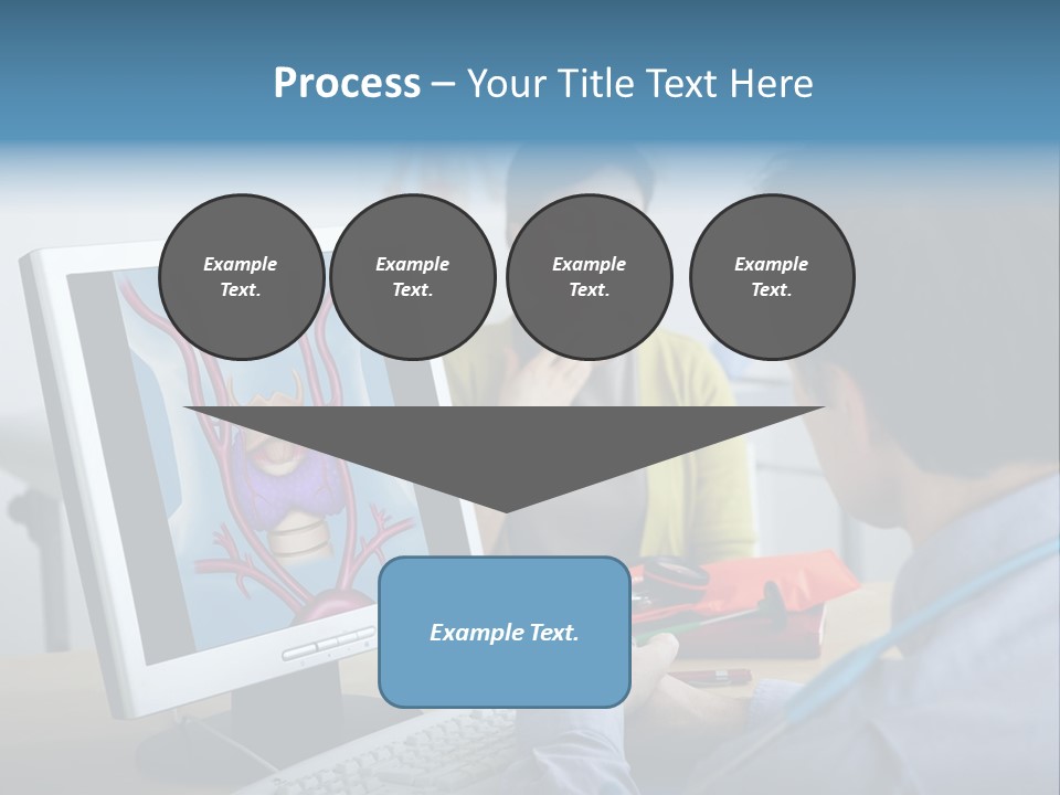 A Man And Woman Looking At A Computer Screen PowerPoint Template
