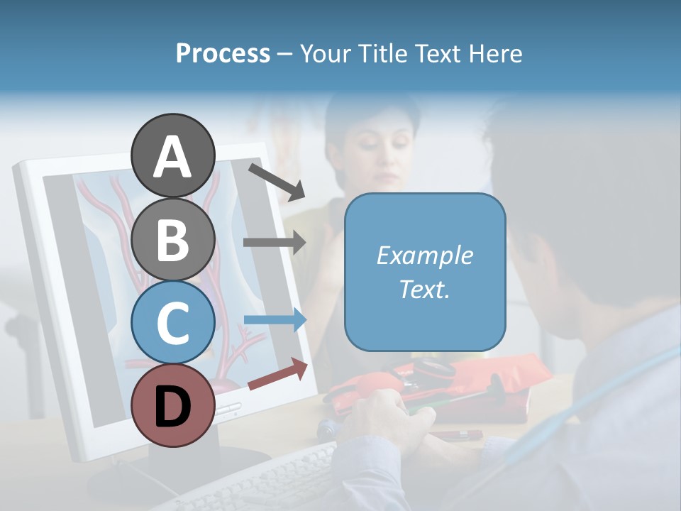 A Man And Woman Looking At A Computer Screen PowerPoint Template