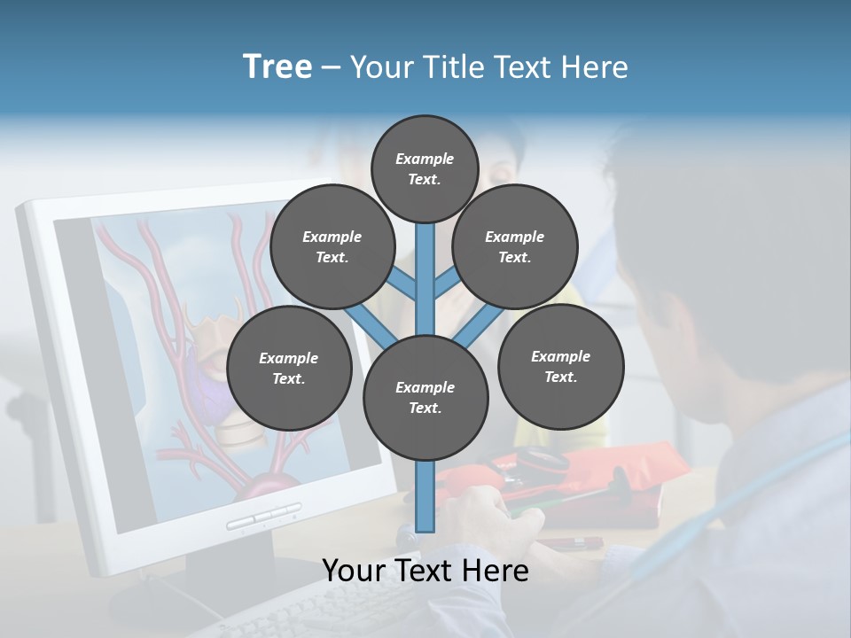 A Man And Woman Looking At A Computer Screen PowerPoint Template