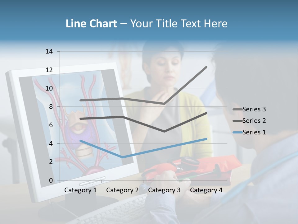 A Man And Woman Looking At A Computer Screen PowerPoint Template