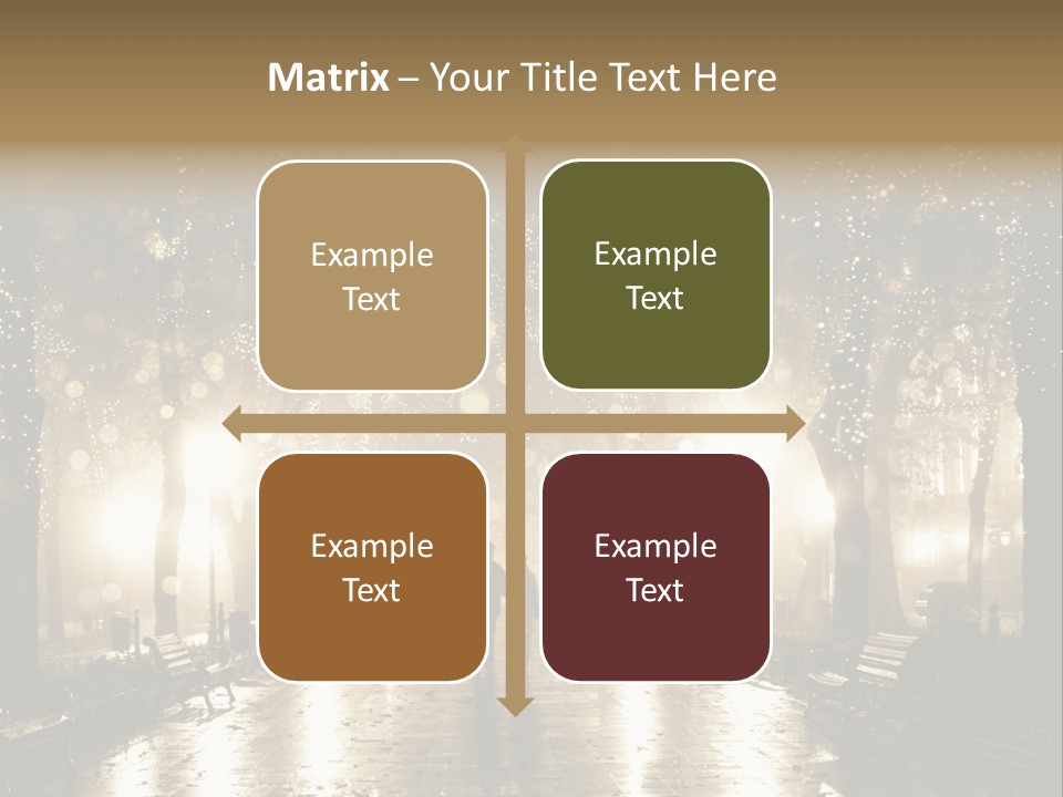 A Couple Of People Standing In The Rain PowerPoint Template