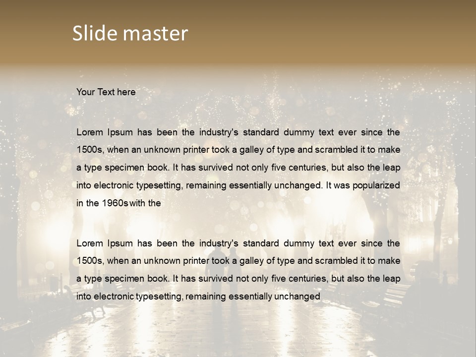 A Couple Of People Standing In The Rain PowerPoint Template