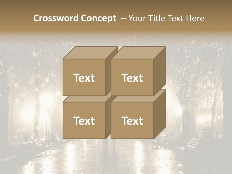 A Couple Of People Standing In The Rain PowerPoint Template