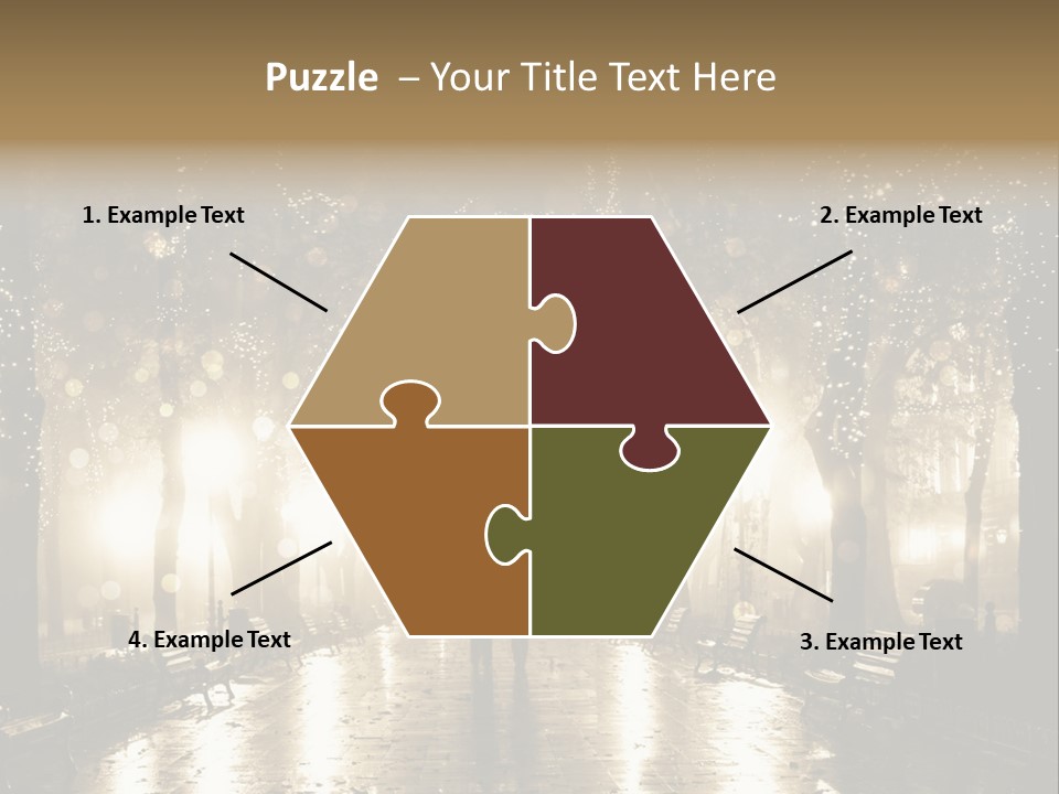 A Couple Of People Standing In The Rain PowerPoint Template