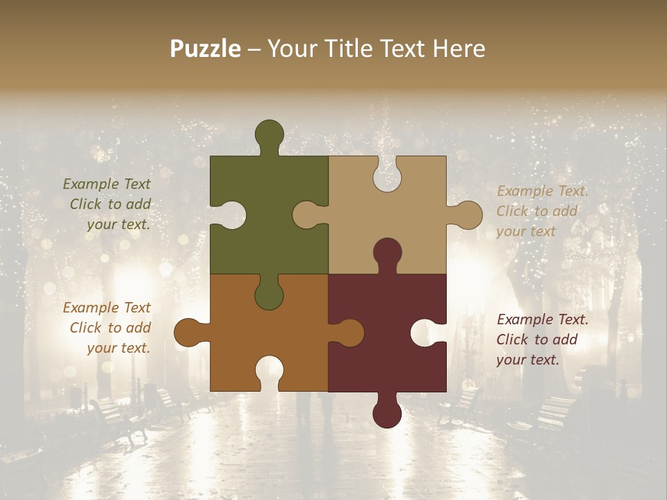 A Couple Of People Standing In The Rain PowerPoint Template