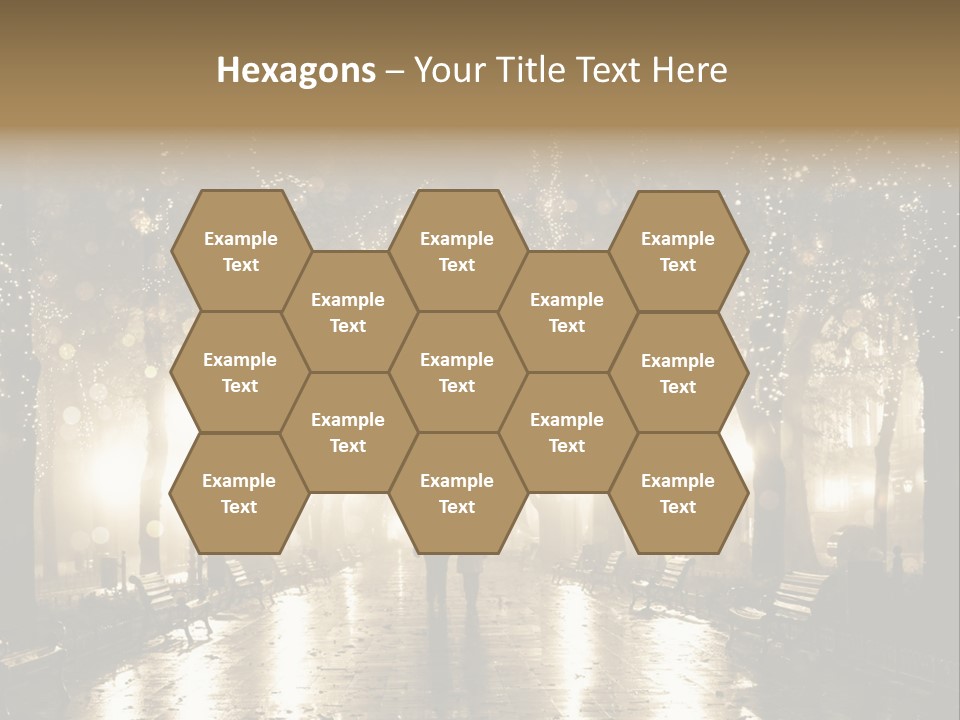 A Couple Of People Standing In The Rain PowerPoint Template