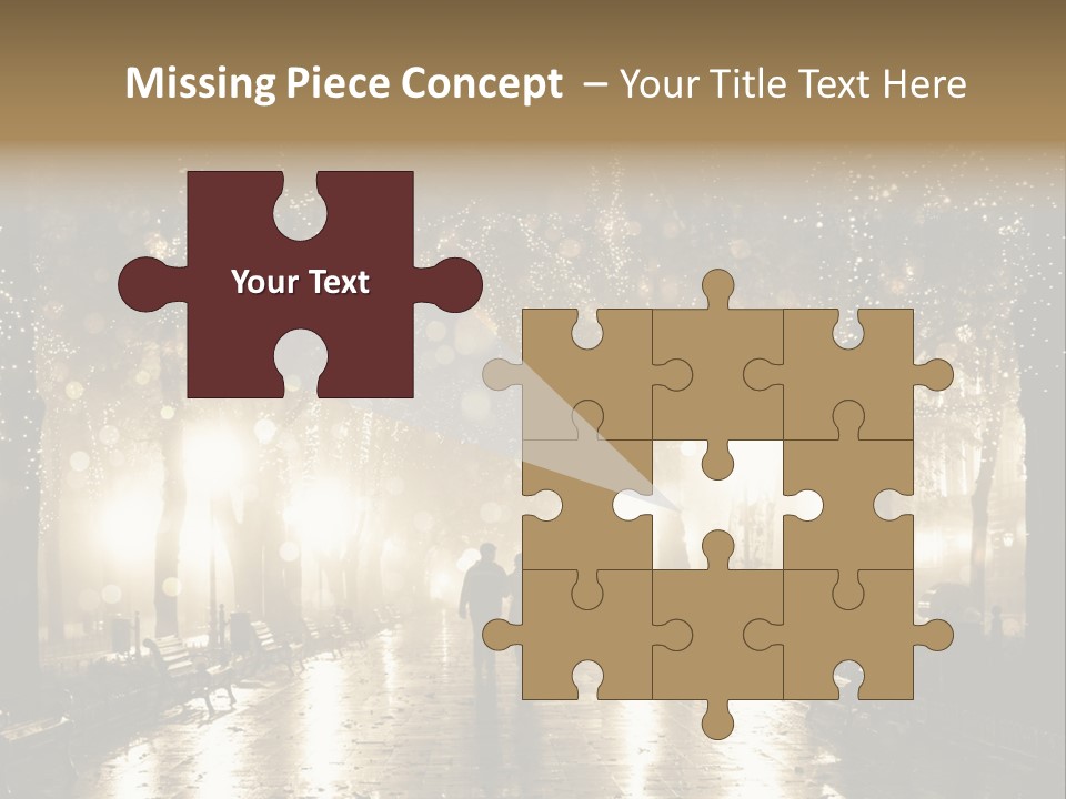 A Couple Of People Standing In The Rain PowerPoint Template