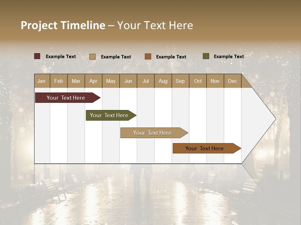 A Couple Of People Standing In The Rain PowerPoint Template