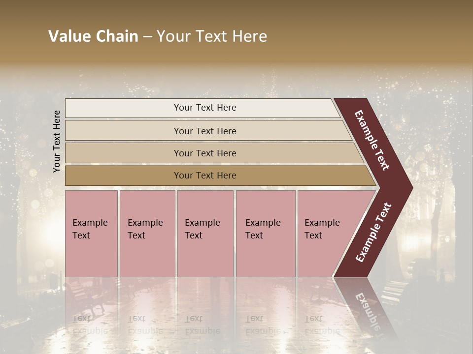 A Couple Of People Standing In The Rain PowerPoint Template