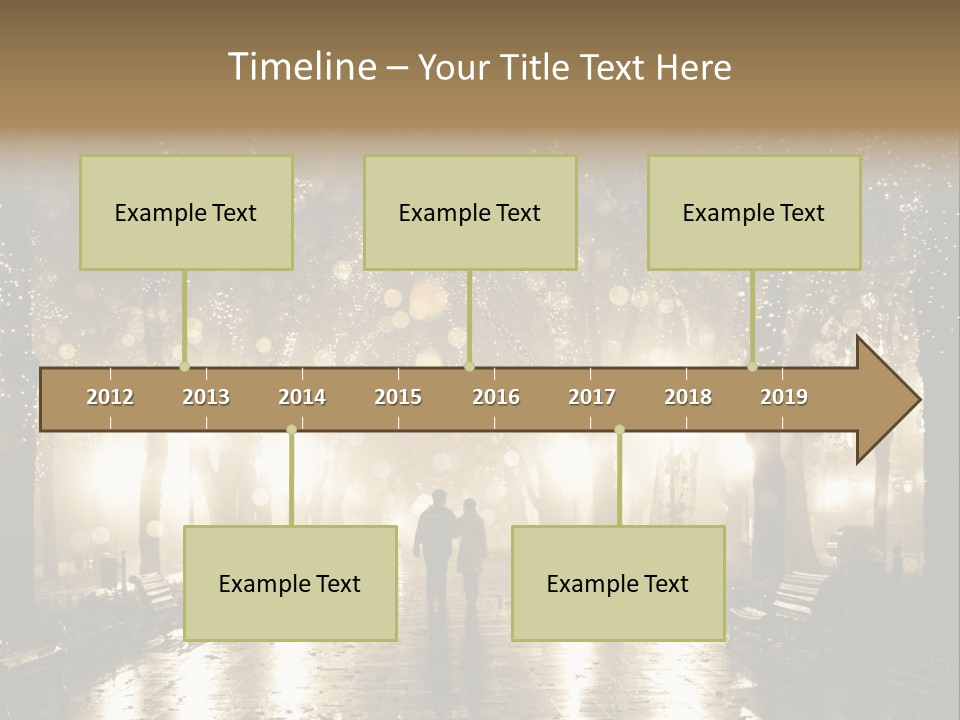 A Couple Of People Standing In The Rain PowerPoint Template