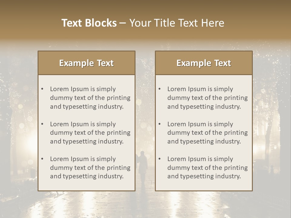 A Couple Of People Standing In The Rain PowerPoint Template