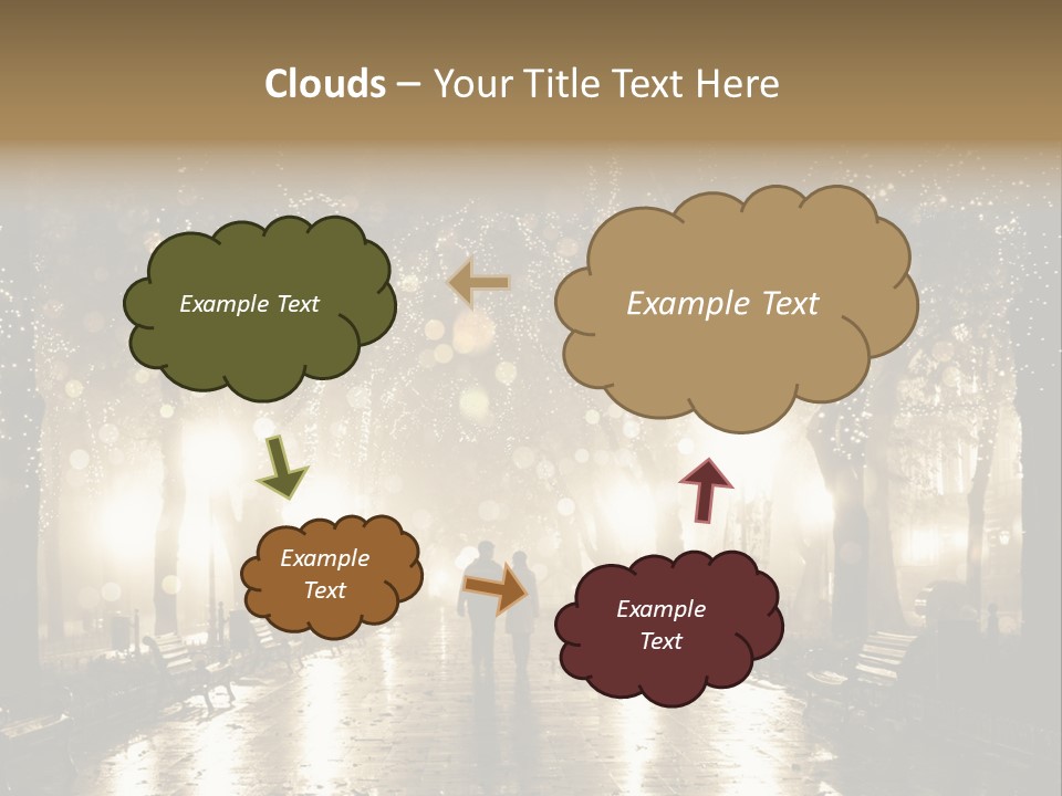 A Couple Of People Standing In The Rain PowerPoint Template