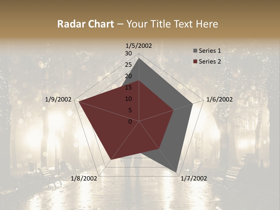 A Couple Of People Standing In The Rain PowerPoint Template