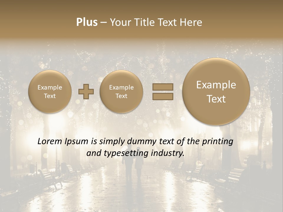 A Couple Of People Standing In The Rain PowerPoint Template