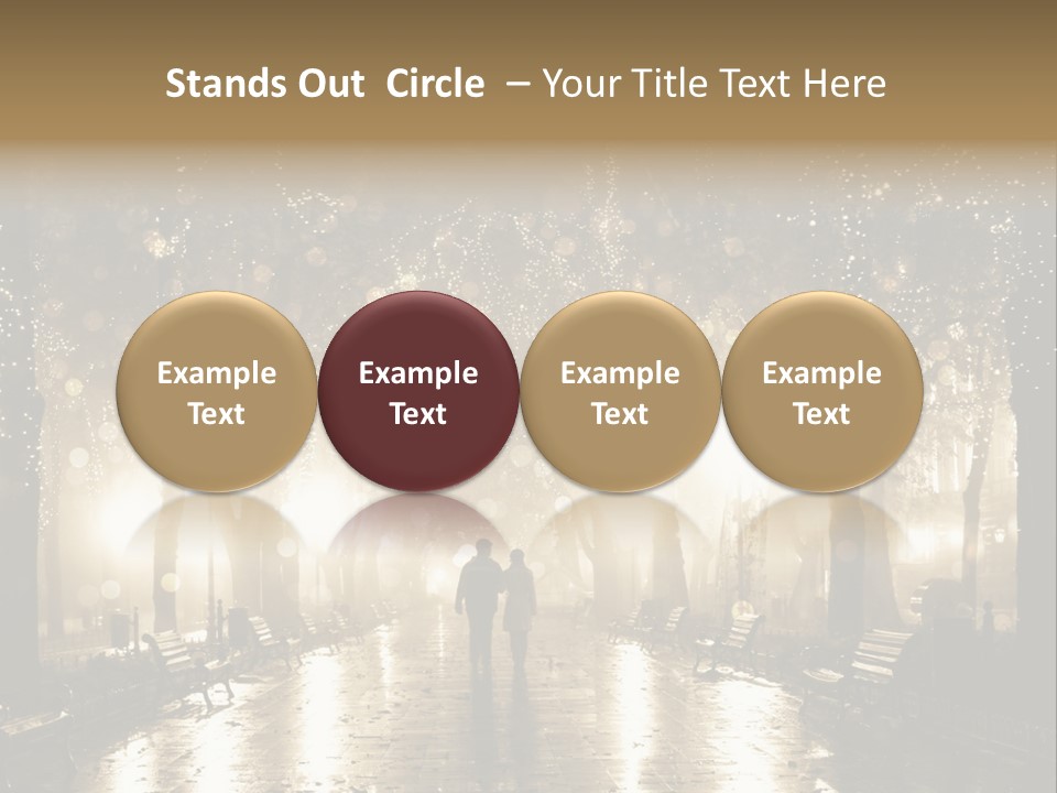 A Couple Of People Standing In The Rain PowerPoint Template