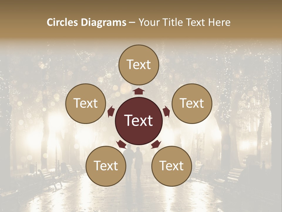 A Couple Of People Standing In The Rain PowerPoint Template