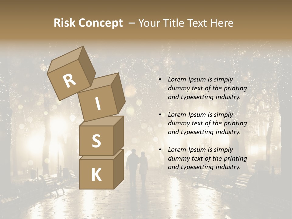 A Couple Of People Standing In The Rain PowerPoint Template