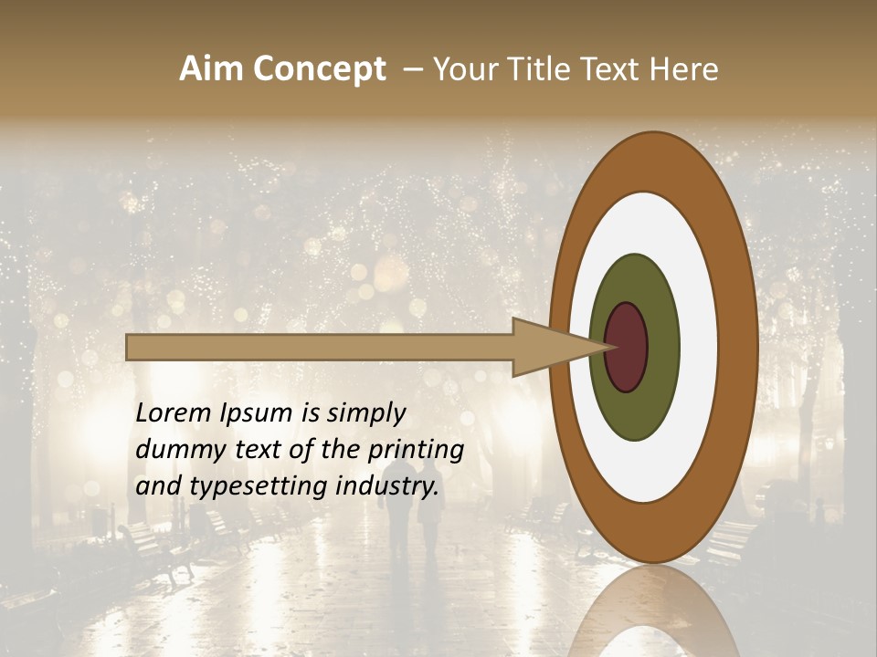 A Couple Of People Standing In The Rain PowerPoint Template