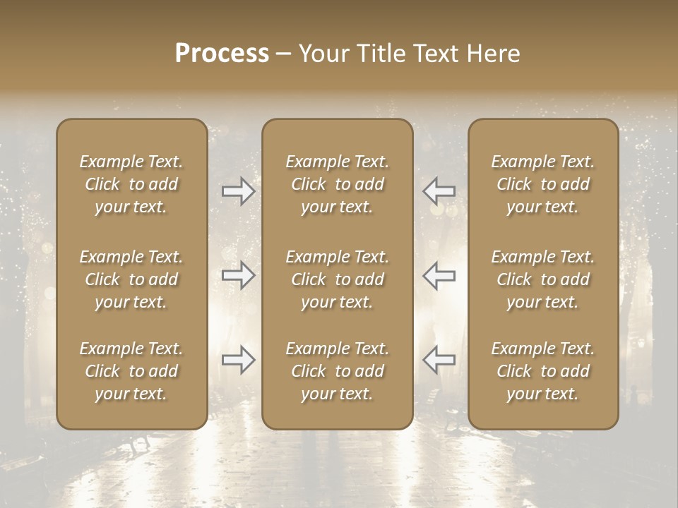 A Couple Of People Standing In The Rain PowerPoint Template