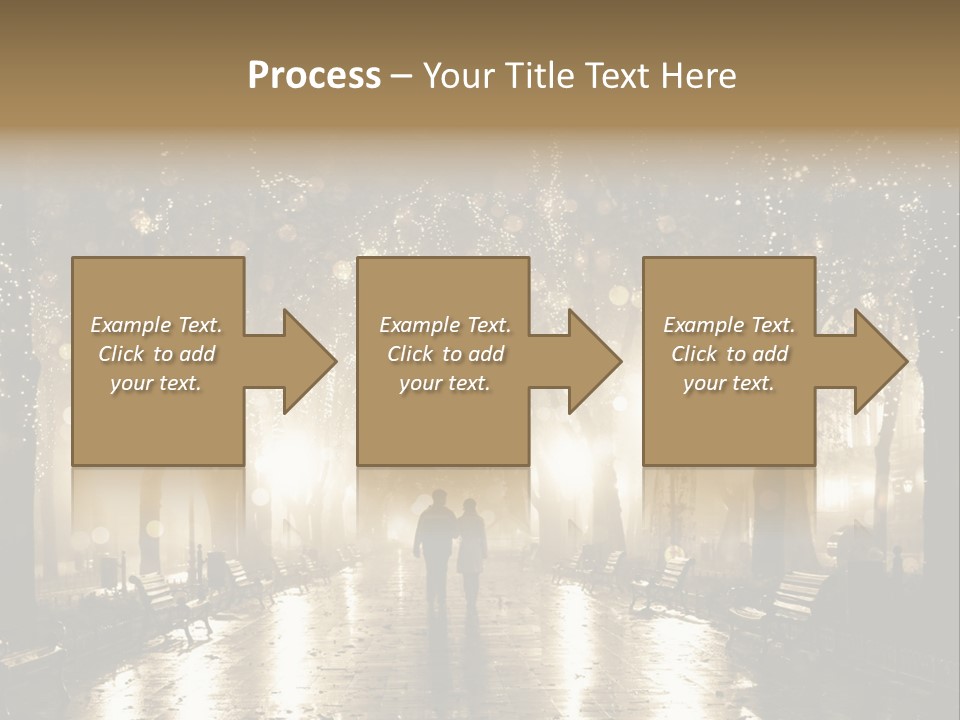 A Couple Of People Standing In The Rain PowerPoint Template
