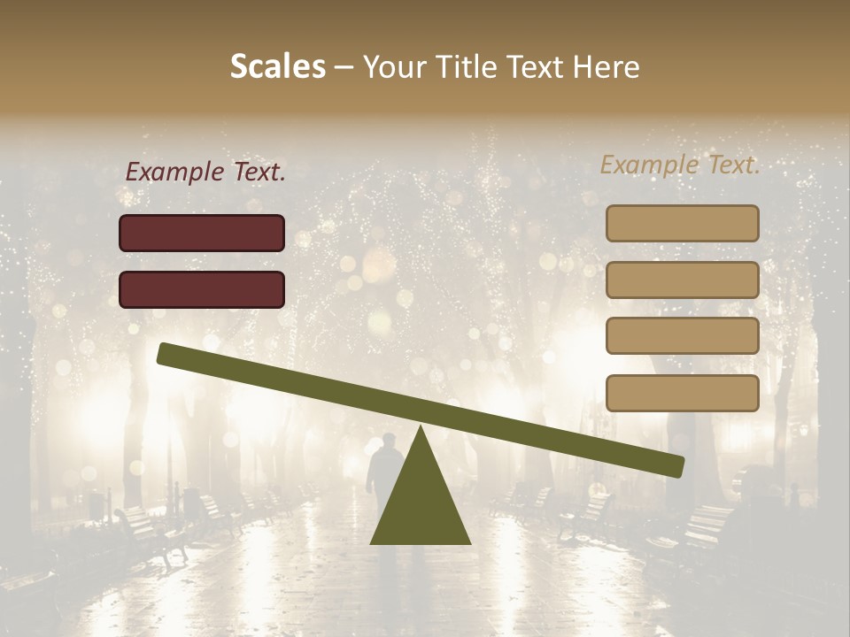 A Couple Of People Standing In The Rain PowerPoint Template