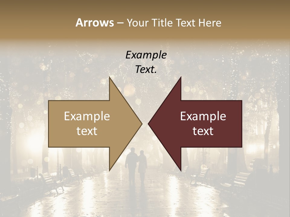 A Couple Of People Standing In The Rain PowerPoint Template