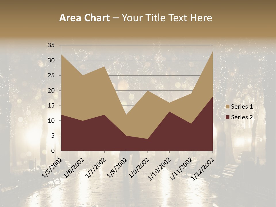 A Couple Of People Standing In The Rain PowerPoint Template