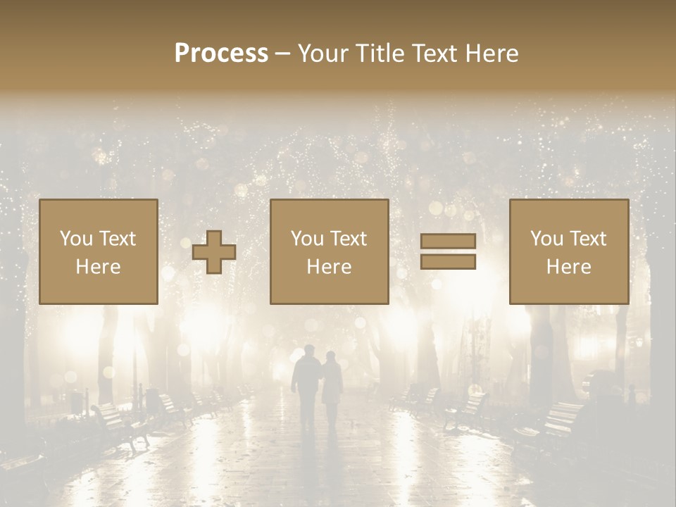 A Couple Of People Standing In The Rain PowerPoint Template
