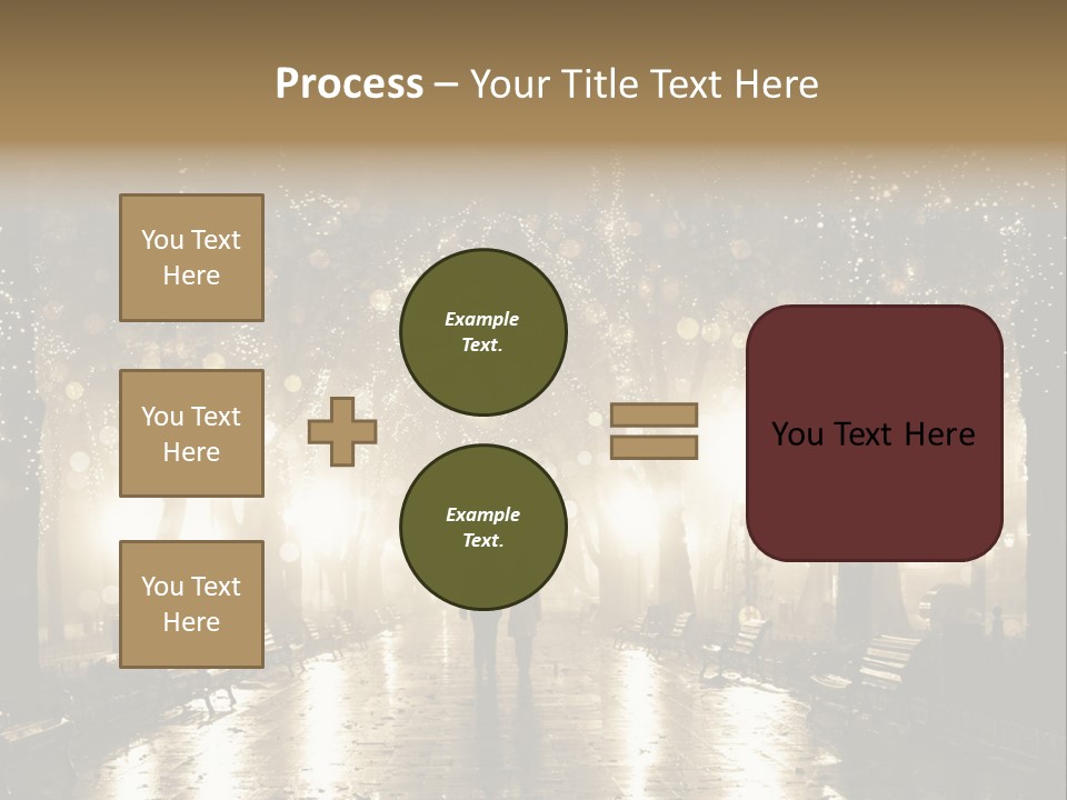 A Couple Of People Standing In The Rain PowerPoint Template