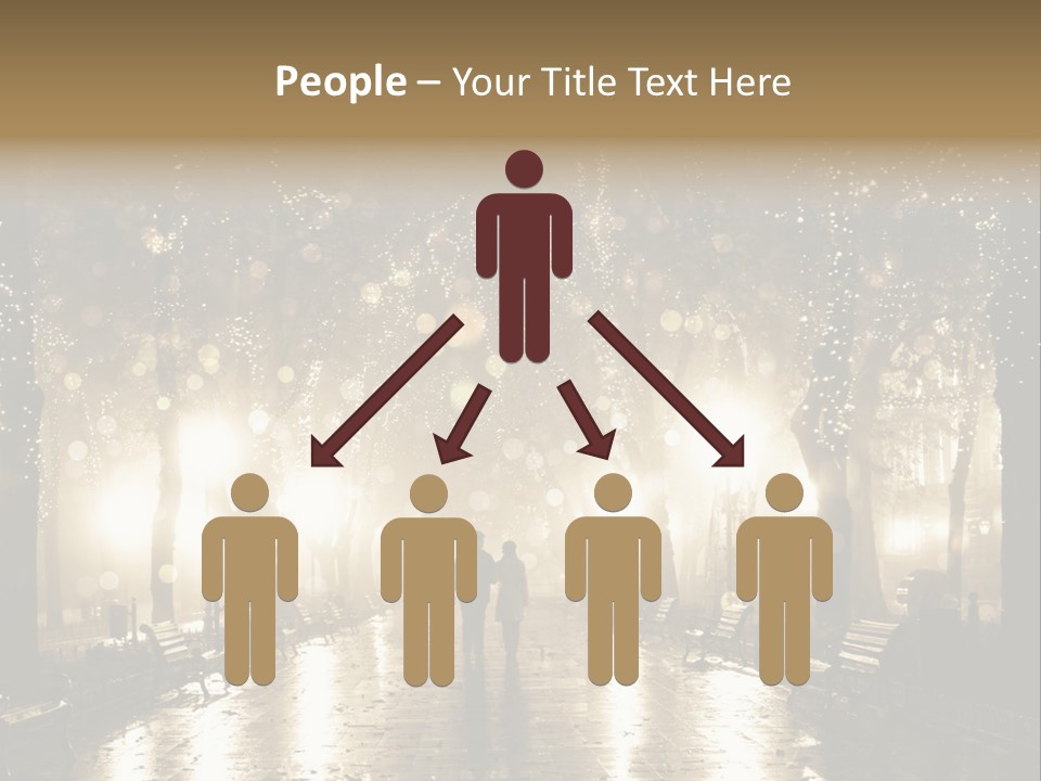 A Couple Of People Standing In The Rain PowerPoint Template