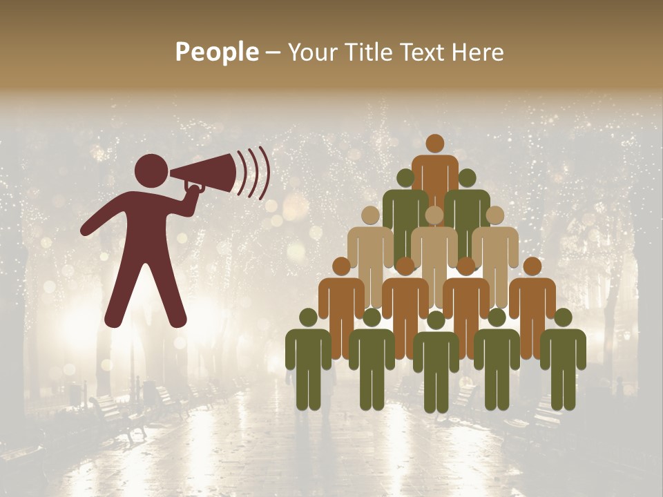 A Couple Of People Standing In The Rain PowerPoint Template