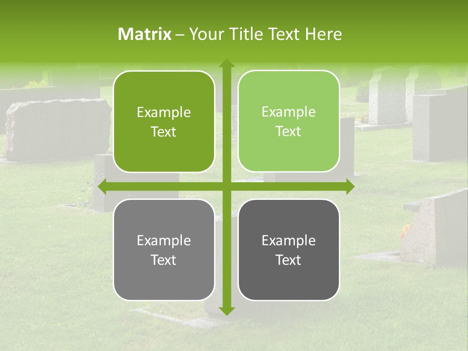 A Cemetery With Many Headstones In The Grass PowerPoint Template