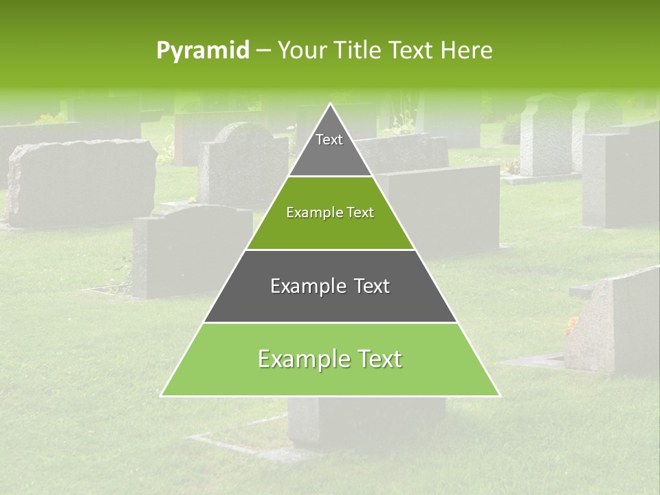 A Cemetery With Many Headstones In The Grass PowerPoint Template