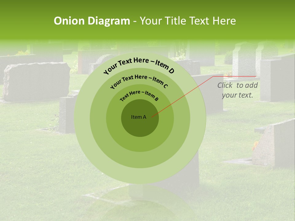A Cemetery With Many Headstones In The Grass PowerPoint Template