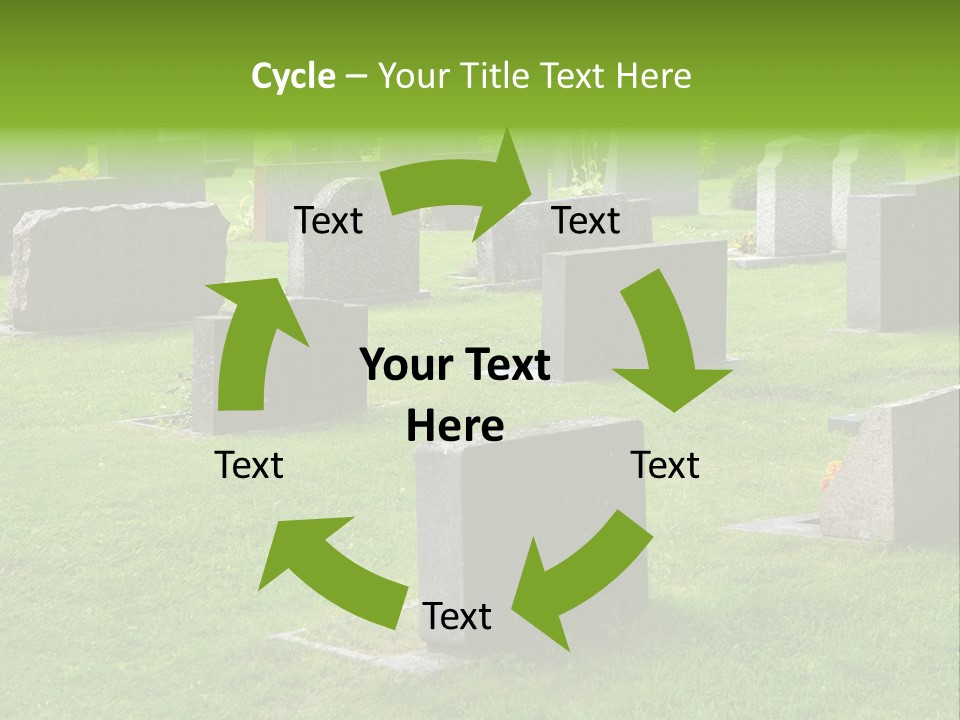 A Cemetery With Many Headstones In The Grass PowerPoint Template