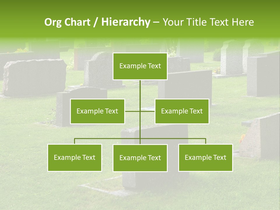 A Cemetery With Many Headstones In The Grass PowerPoint Template