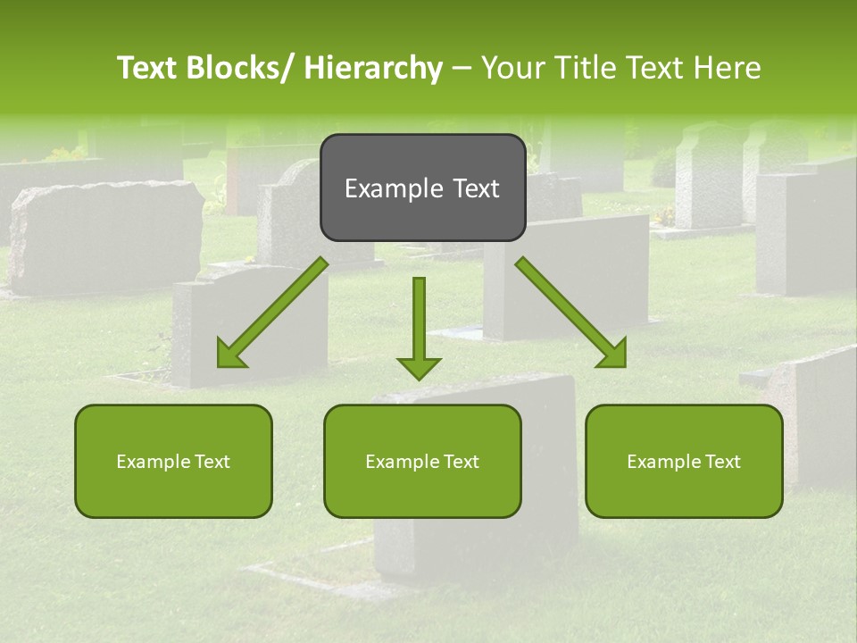 A Cemetery With Many Headstones In The Grass PowerPoint Template