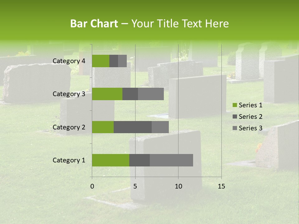 A Cemetery With Many Headstones In The Grass PowerPoint Template