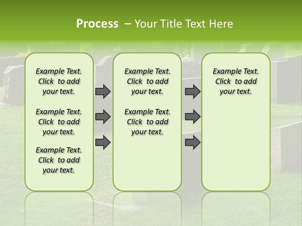 A Cemetery With Many Headstones In The Grass PowerPoint Template