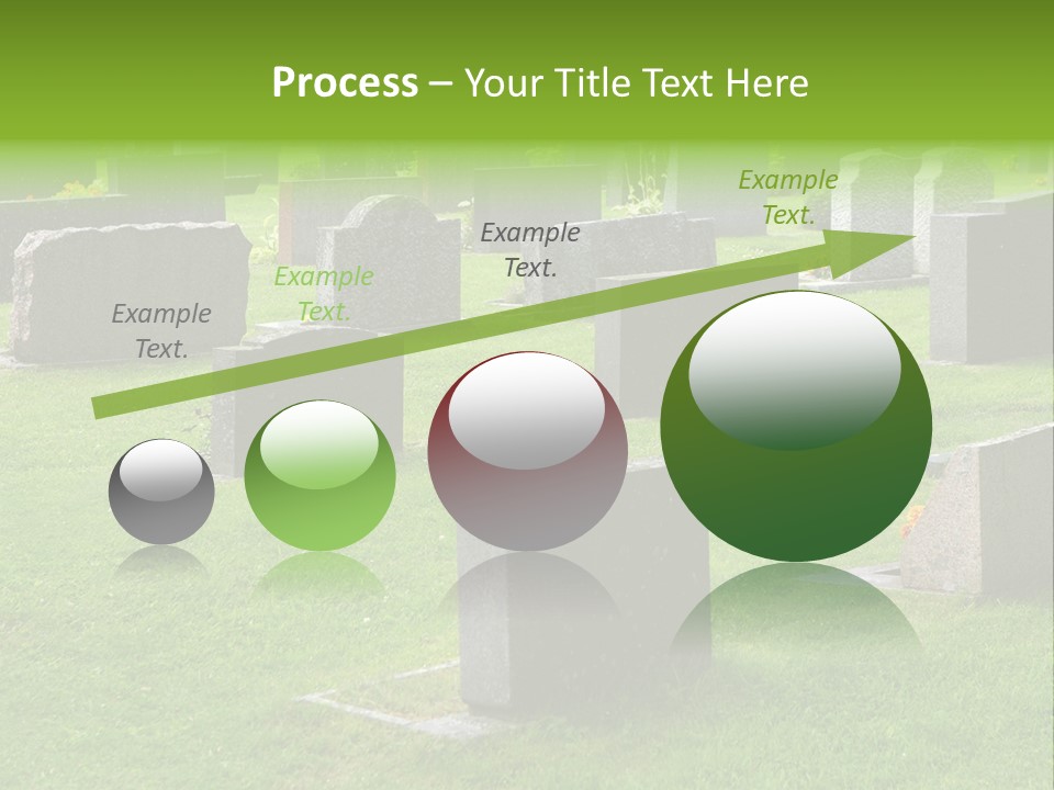 A Cemetery With Many Headstones In The Grass PowerPoint Template