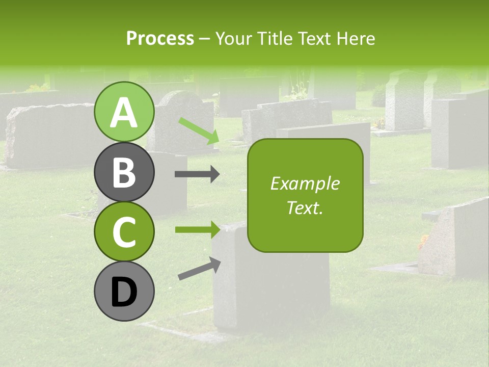 A Cemetery With Many Headstones In The Grass PowerPoint Template