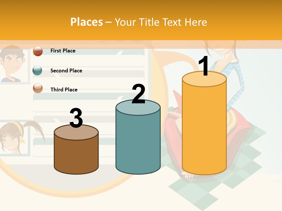 A Woman Sitting On A Chair Next To A Computer Screen PowerPoint Template