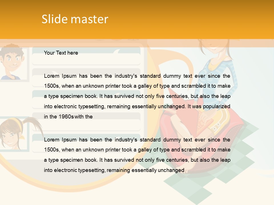 A Woman Sitting On A Chair Next To A Computer Screen PowerPoint Template