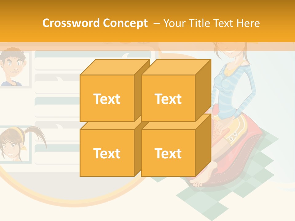 A Woman Sitting On A Chair Next To A Computer Screen PowerPoint Template