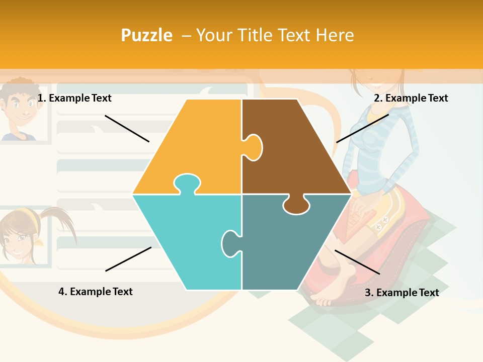 A Woman Sitting On A Chair Next To A Computer Screen PowerPoint Template