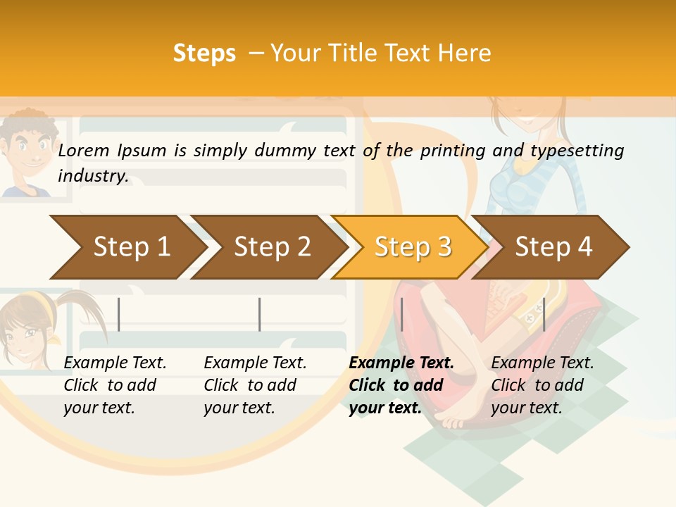 A Woman Sitting On A Chair Next To A Computer Screen PowerPoint Template