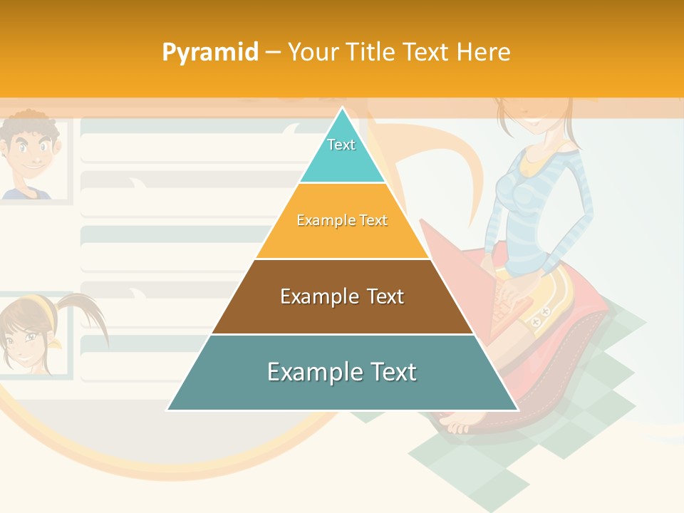 A Woman Sitting On A Chair Next To A Computer Screen PowerPoint Template