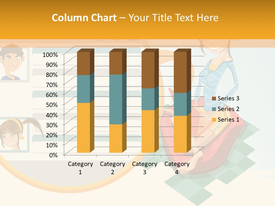 A Woman Sitting On A Chair Next To A Computer Screen PowerPoint Template